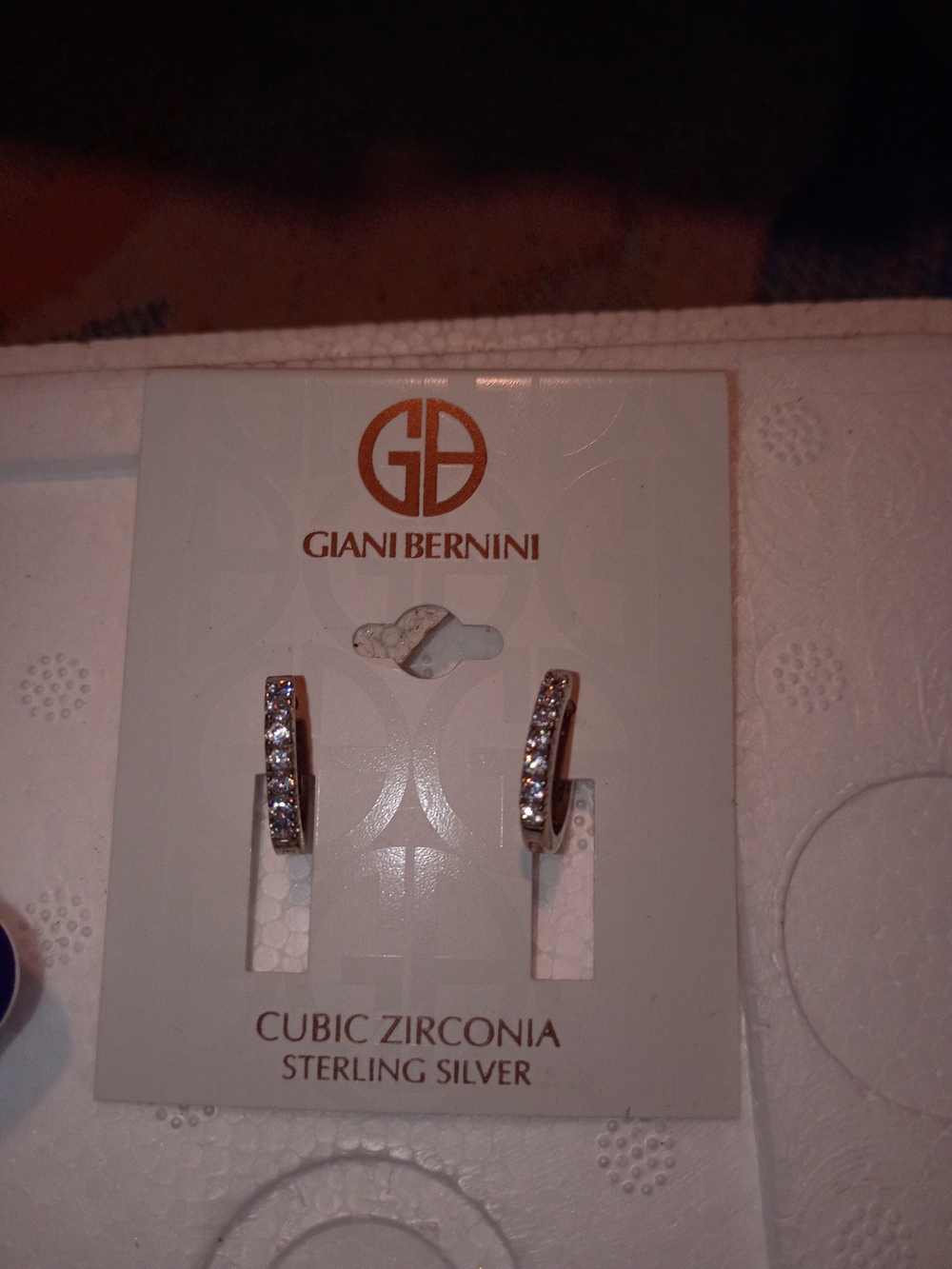 Giani Bernini Silver Cubic Zirconia Pave Hoop Earrings